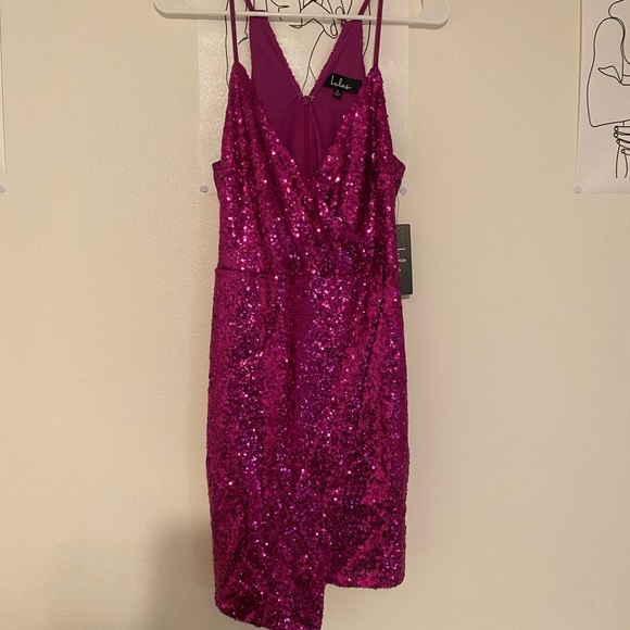 Lulus BodyCon Mini Asymmetrical Dress - Picture 2 of 7